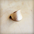 Matte Gold Electroplate Cuff Ring 012b