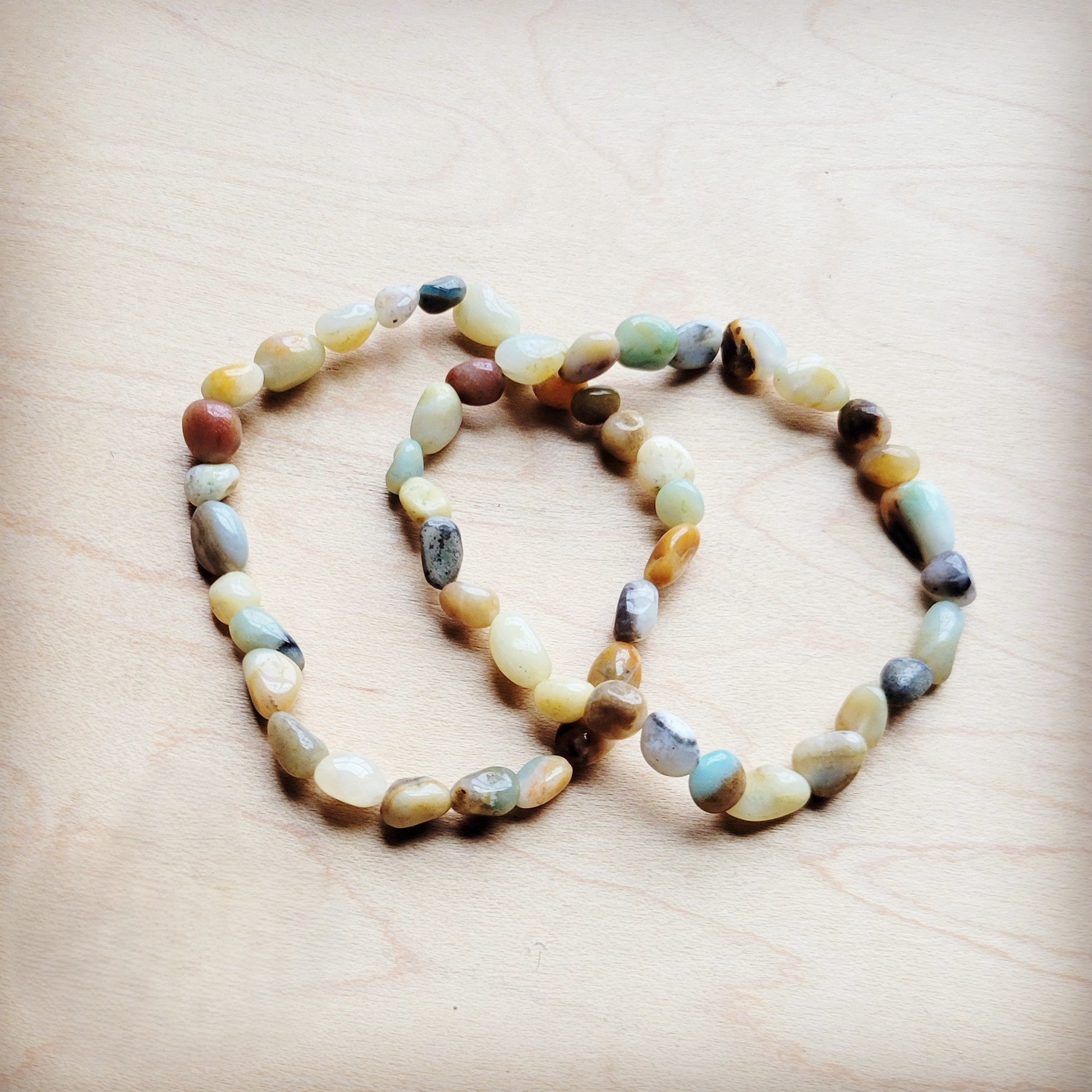 Amazonite Beaded Stretch Bracelet 807k