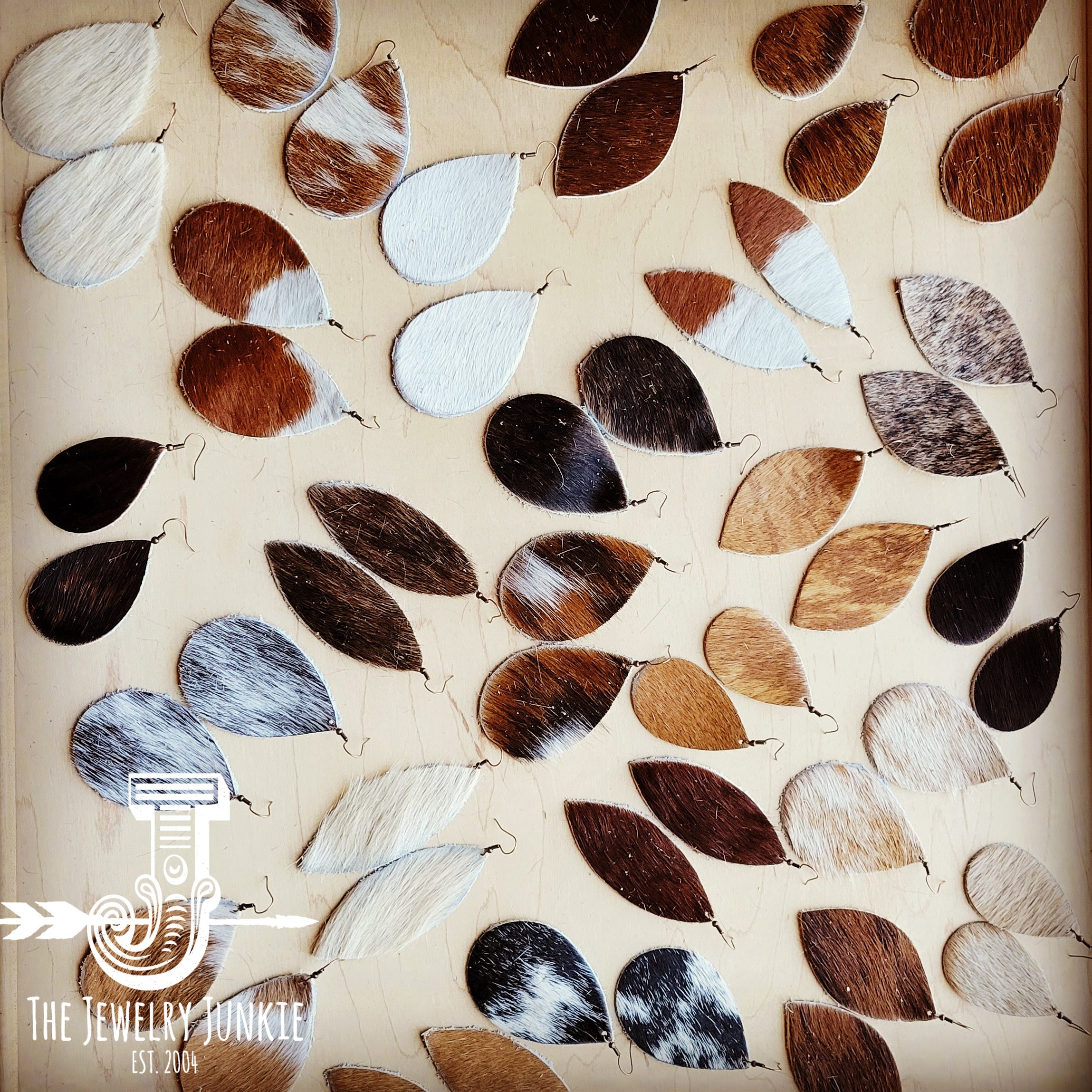 **Leather Earring Starter Pack-Hair-On-Hide-10 Pairs 208L