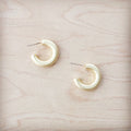 **Matte Gold Hoop Earring 200h