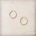 **Small Stainless Steel Hoop Earrings 18K Gold Plating 219a