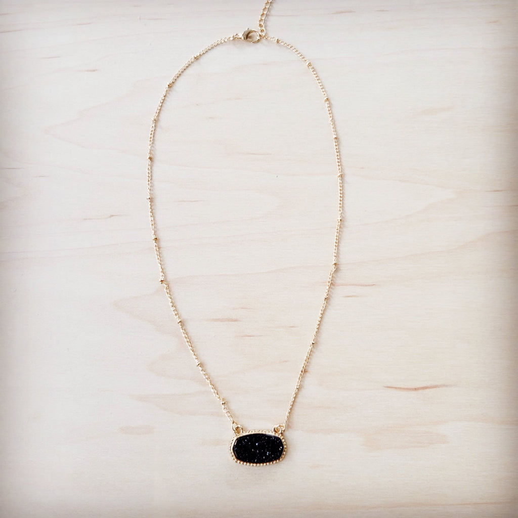 **Knotted Gold Chain Necklace w/ Pendant 257kz