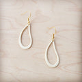 **Matte Gold Teardrop Earrings 200f