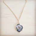 **Gilded Black Agate Necklace 257ma