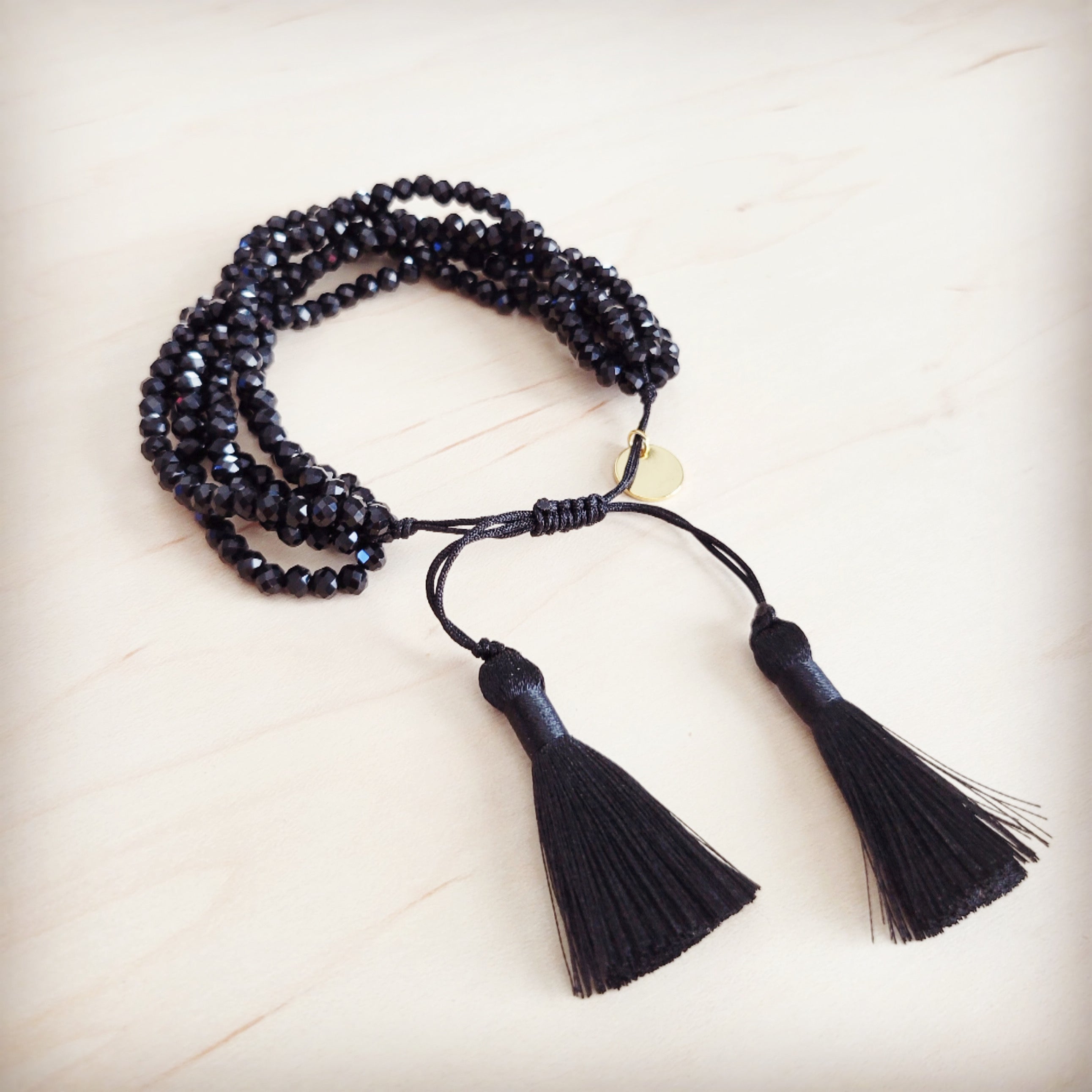 **Midnight Tassel Drawstring Bracelet 811m