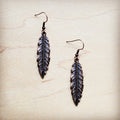 Antique Copper Feather Earrings 220v