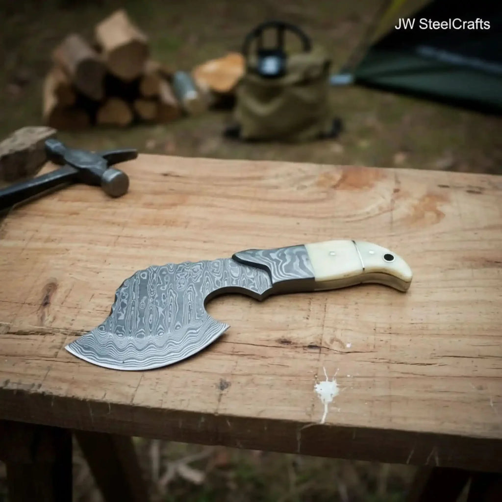 Damascus Steel Axe Viking Axe Hatchet Axe Bearded Axe Tomahawk