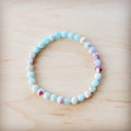**Pastel Aqua Terra Stretch Beaded Bracelet 811h