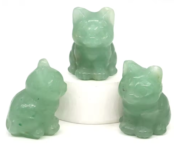 Crystal Cat Statues