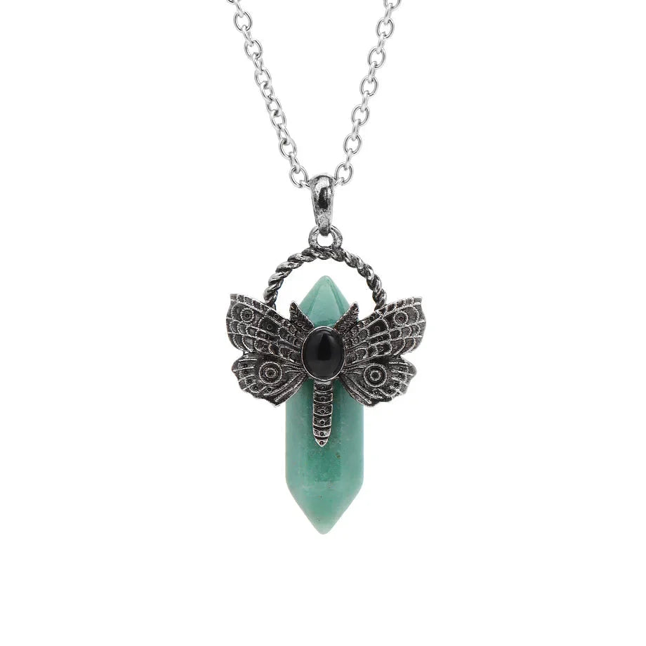 Moth Crystal Necklace