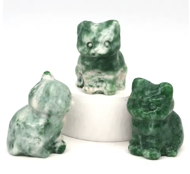 Crystal Cat Statues