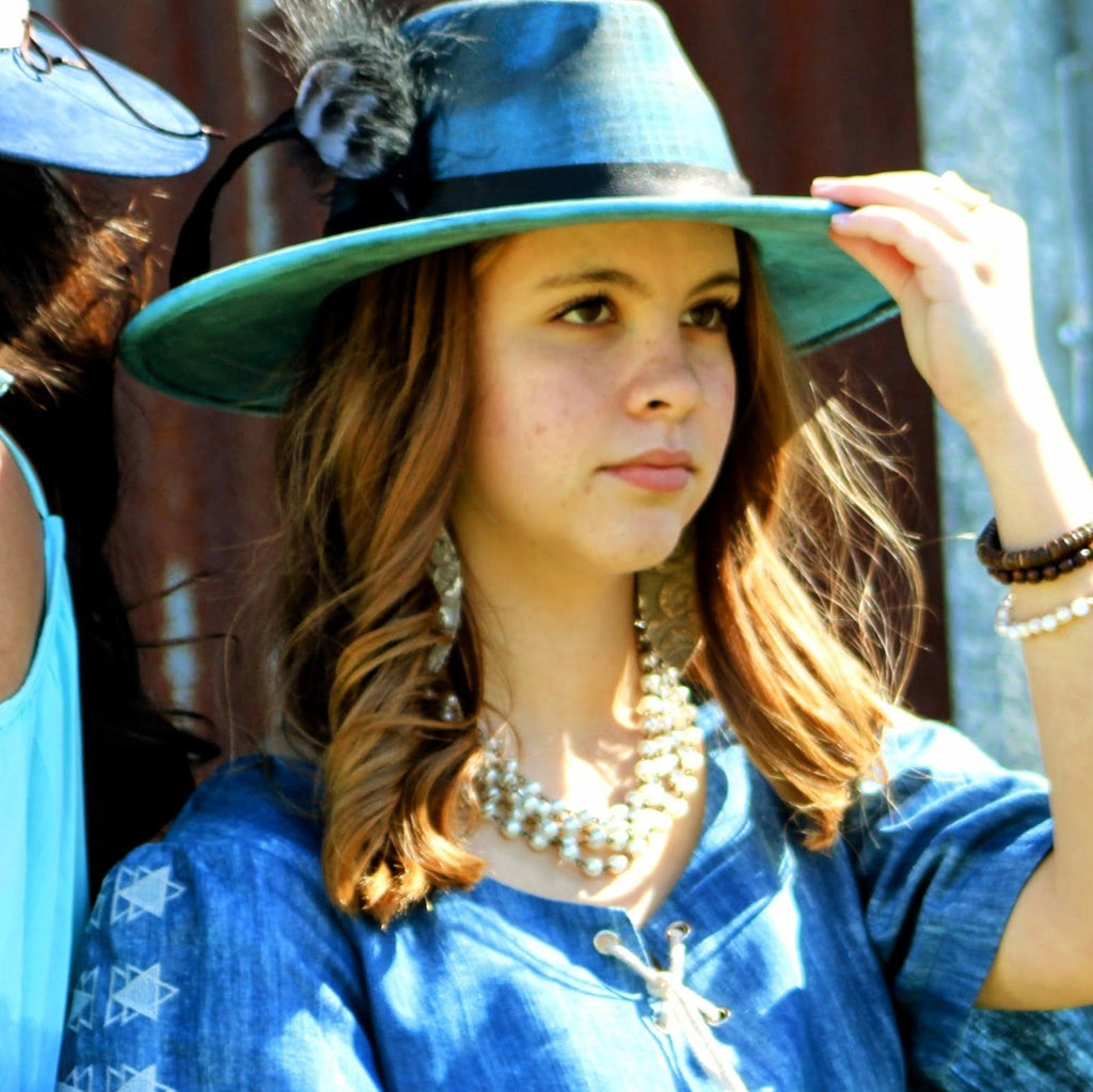 **Leather Oval Earrings- Gilded Cowboy 207h