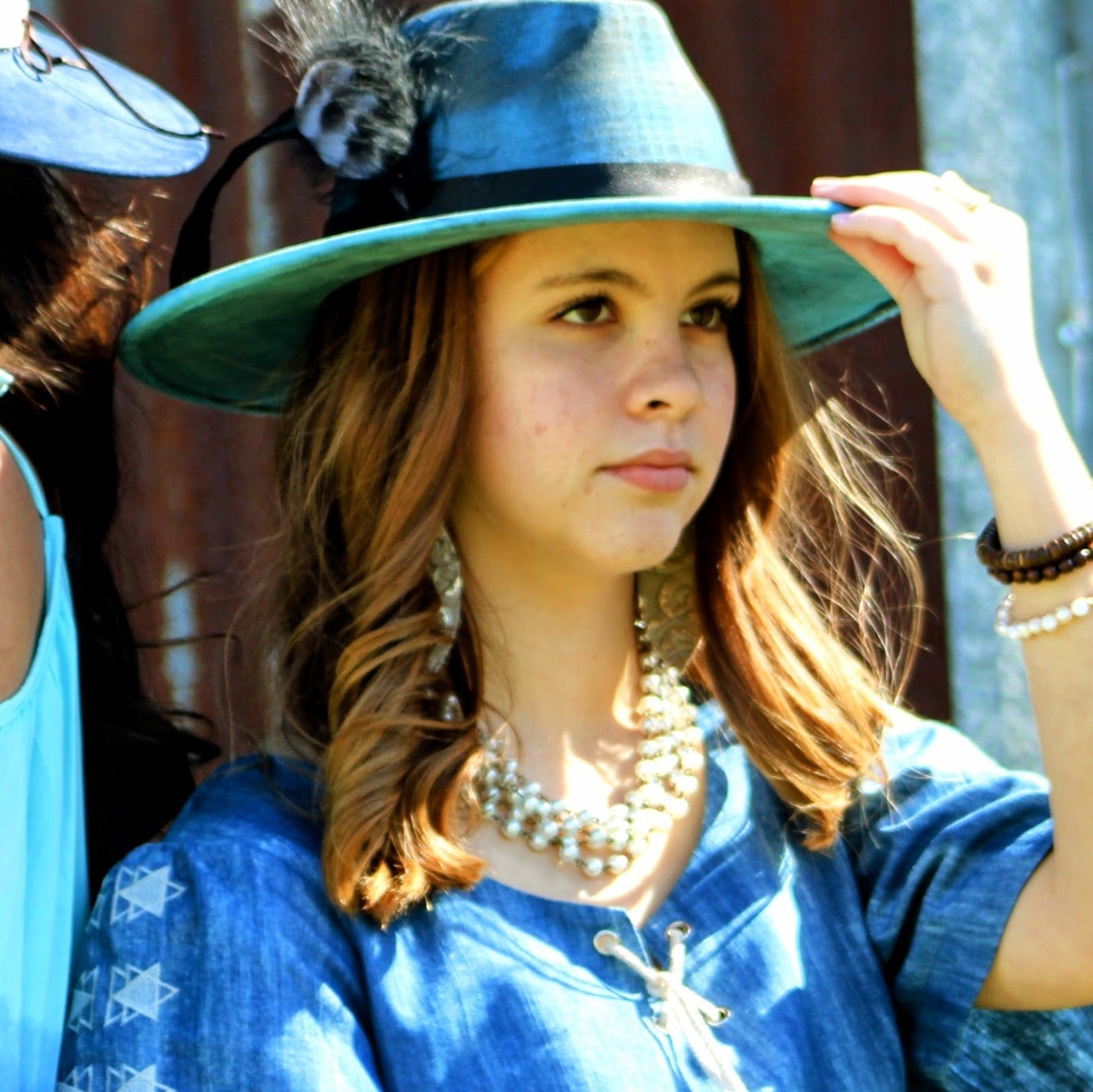 **Leather Oval Earrings- Gilded Cowboy 207h
