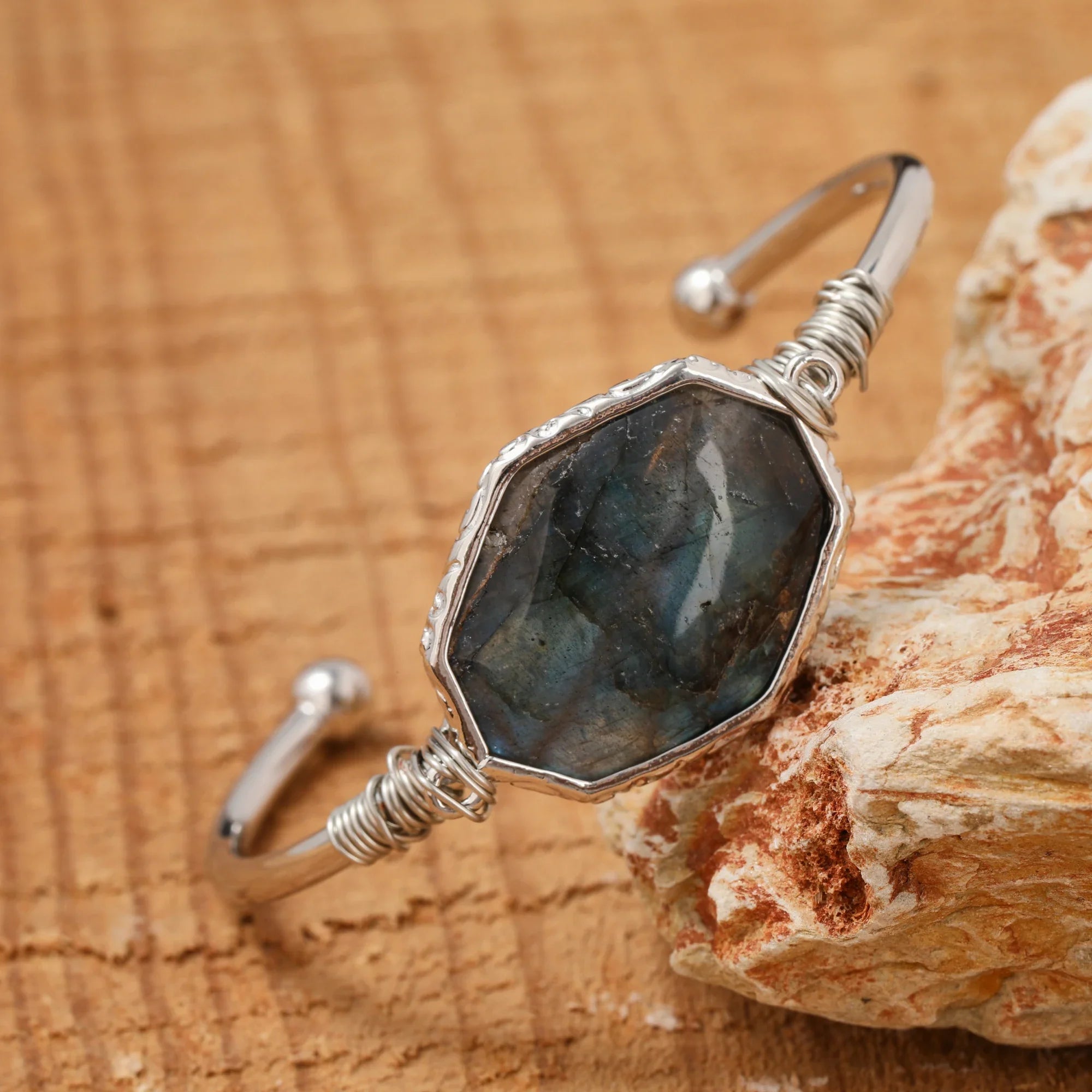 Labradorite Bangle Bracelet