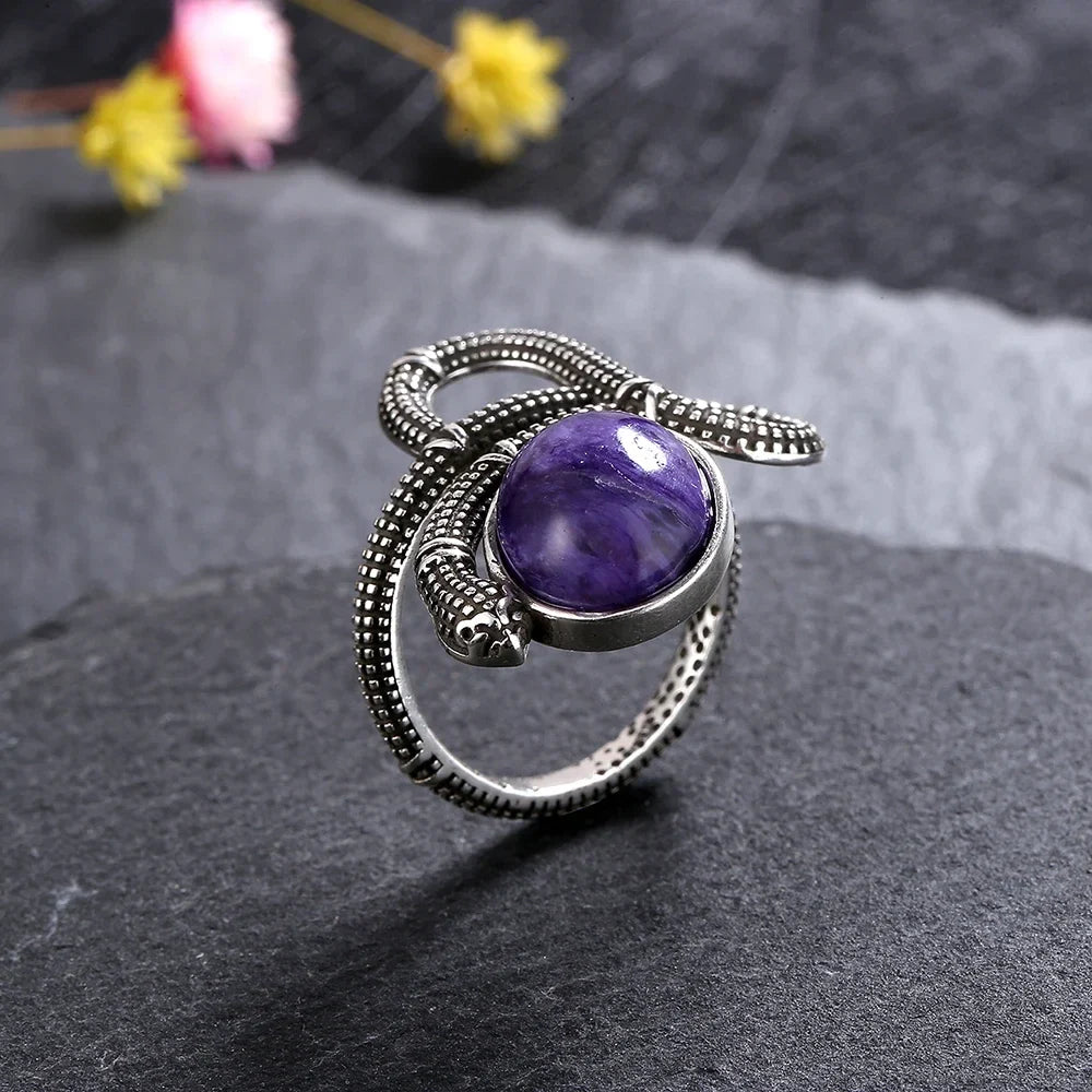 Crystal Snake Rings