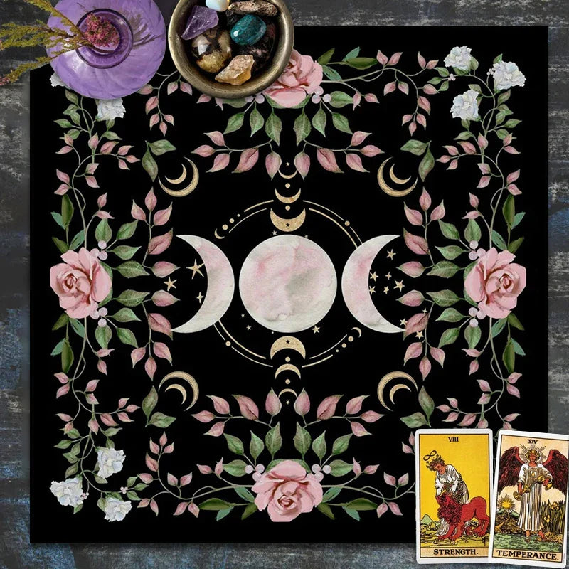 Cottagecore Triple Moon Altar Cloth