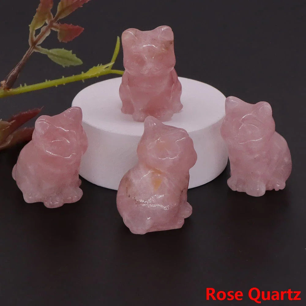 Crystal Cat Statues