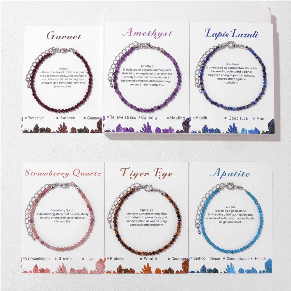 Faceted Gemstone Bead Bracelets