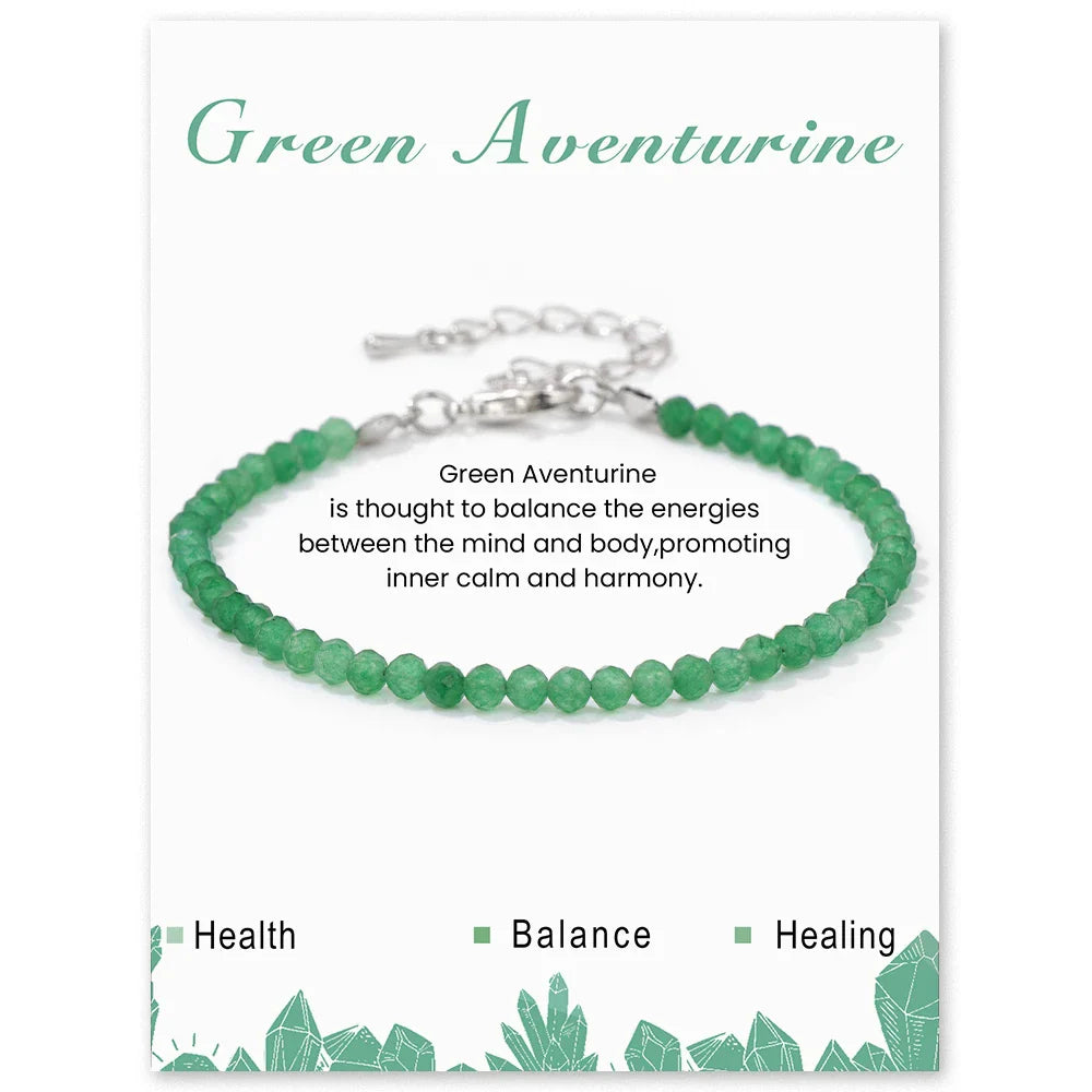 Faceted Gemstone Bead Bracelets