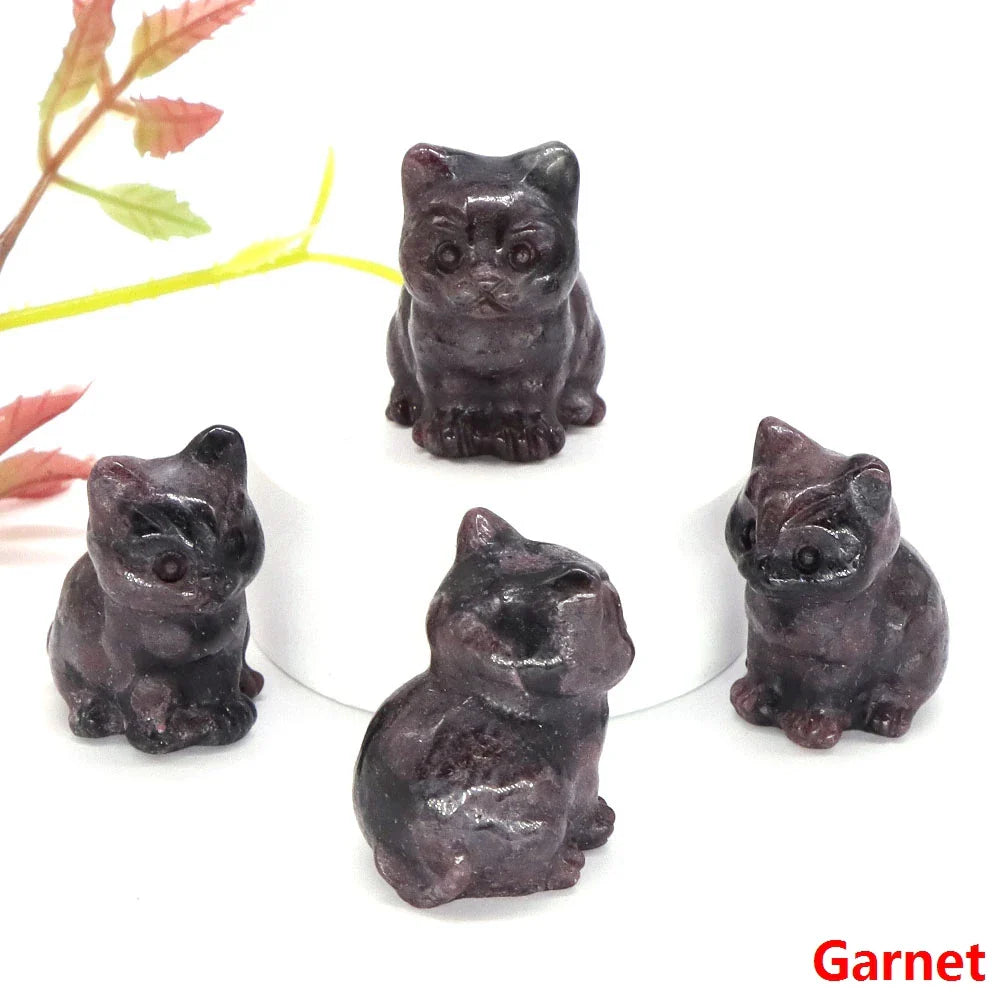 Crystal Cat Statues