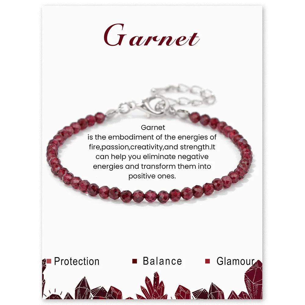 Faceted Gemstone Bead Bracelets