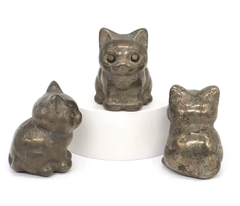 Crystal Cat Statues