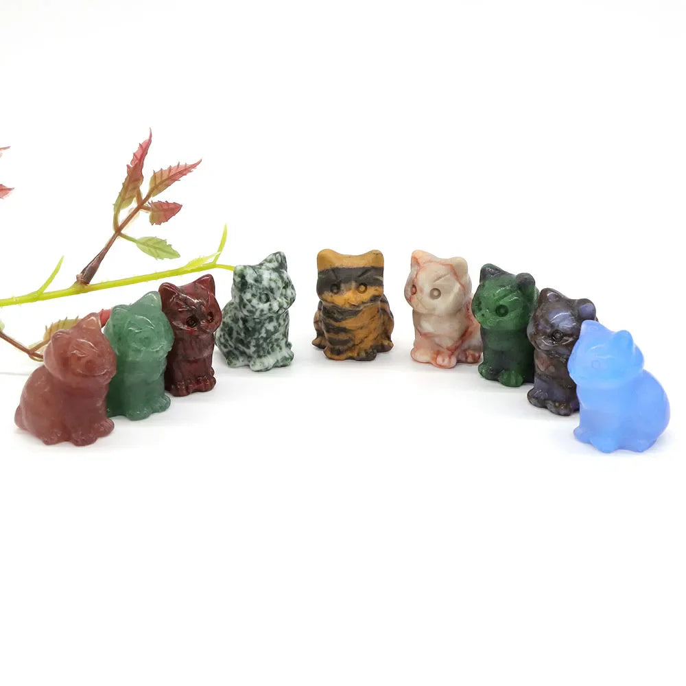 Crystal Cat Statues