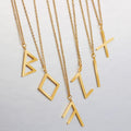 Viking Runes Tunic Stainless Steel Gold Necklaces