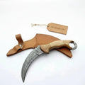 Custom Handmade Damascus Steel  Full Tang Karambit Knife
