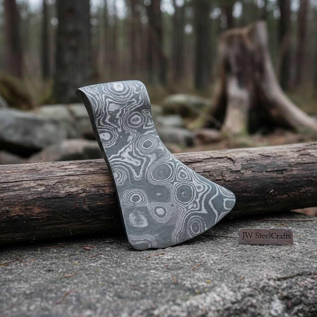 Custom Handmade Damascus Steel Viking Axe Pendant / Perfect gift DE-0011