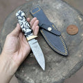 Handmade Damascus Outdoor Utility Knife – Multiple Handle Options