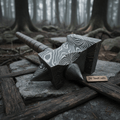 Hand made damascus steel viking hammer