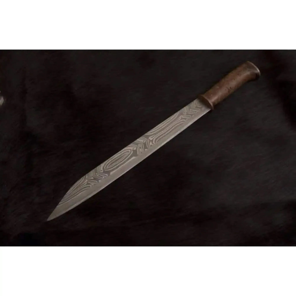 Handmade Viking Seax Knife Damascus Steel Blade 16 Inch Fixed Blade