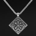 Vikings Nordic Vegvisir Stainless Steel Necklace