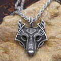 Viking Wolf Head Necklace