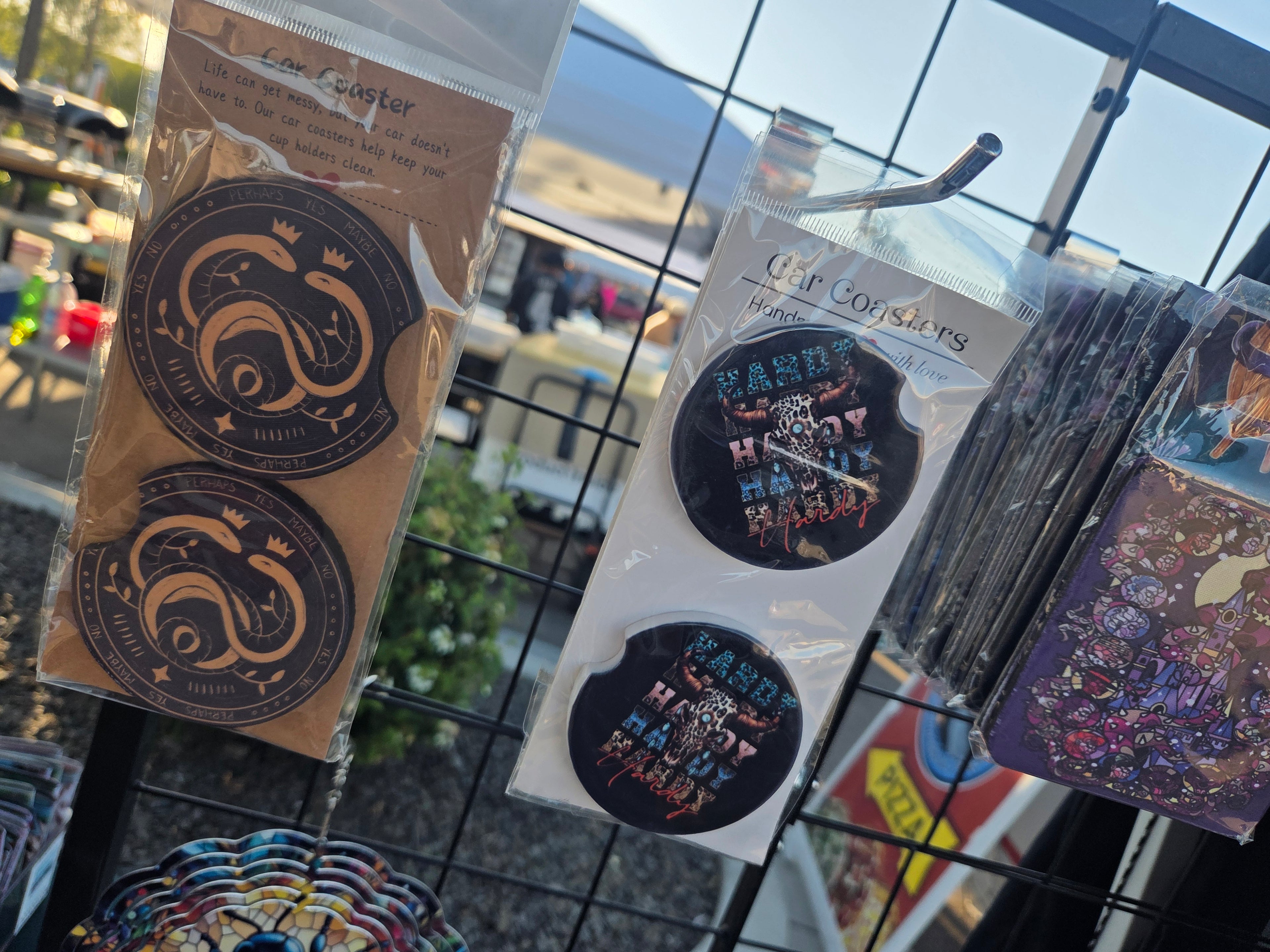 Custom car coasters