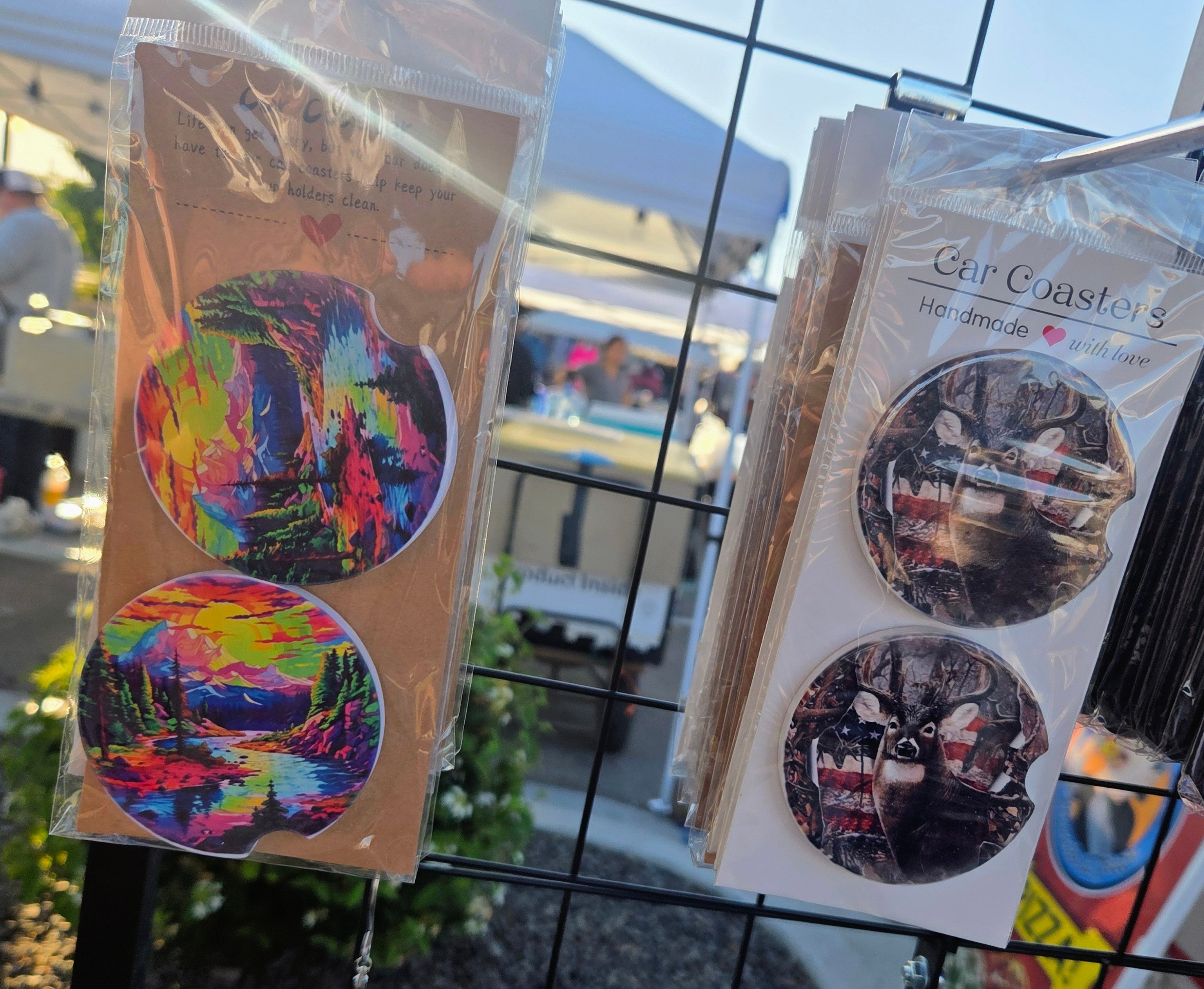 Custom car coasters
