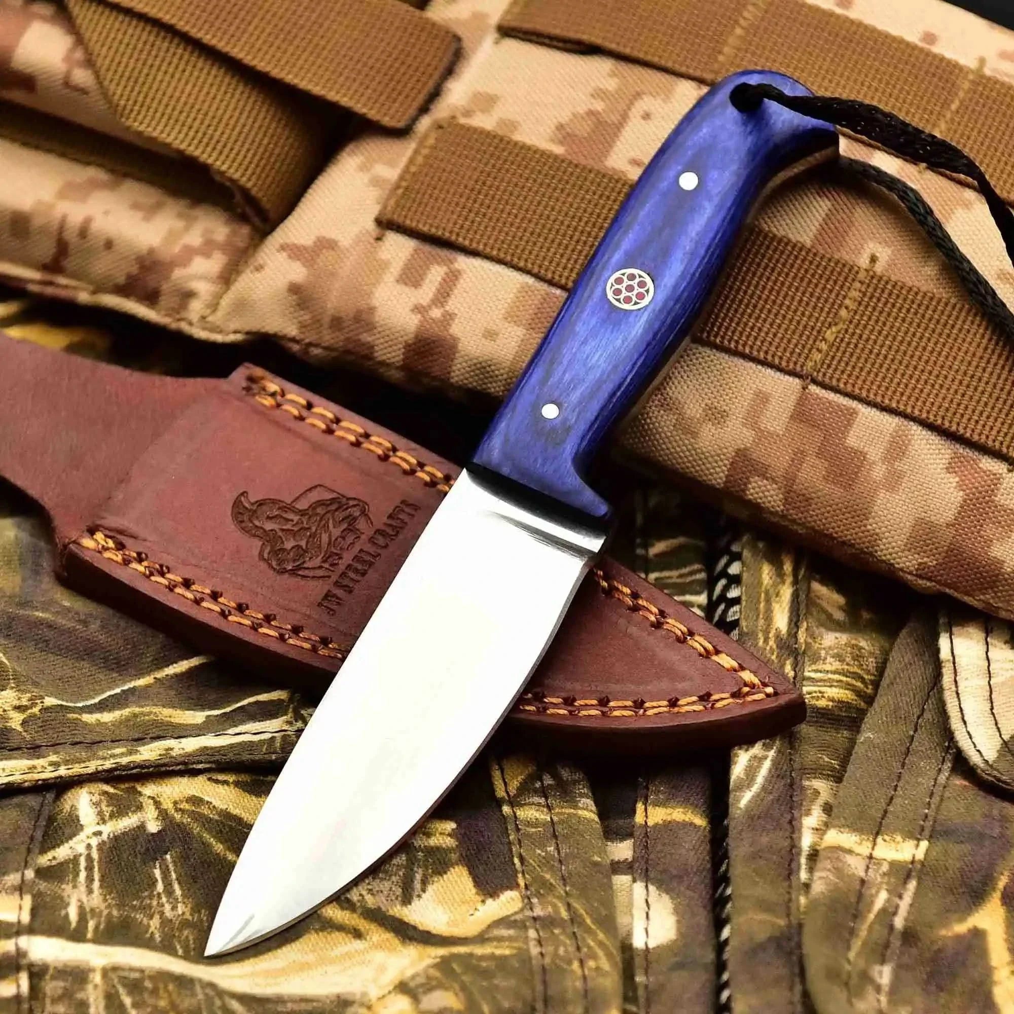 Stainless Steel Hunting Knife – Multiple Handle Colors | JW SteelCrafts