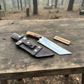 Stainless Steel Tracker Knife with Rosewood Handle | Full Tang Outdoor Knife