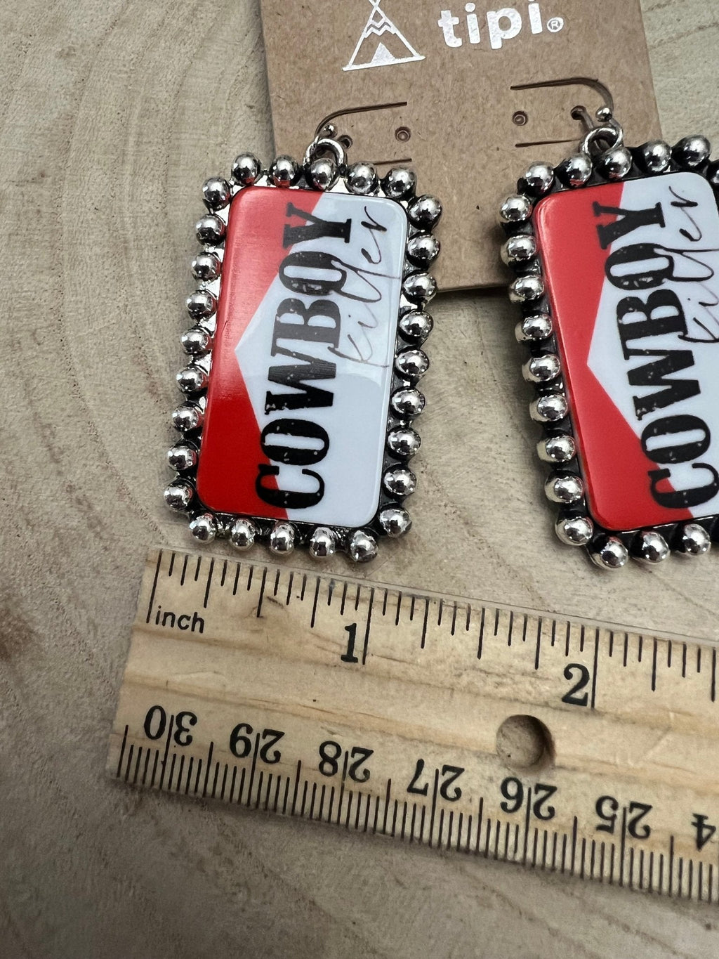 Western Cowboy Killer Rectangle Earrings