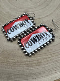 Western Cowboy Killer Rectangle Earrings